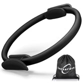 LANKERDOO Pilates Ring Fitness Circle 14" Yoga Rings Magic Circle with Dual Padded Handles for Toning Arms Thighs/Legs & Core,Home Exercise Equipment  (Black)